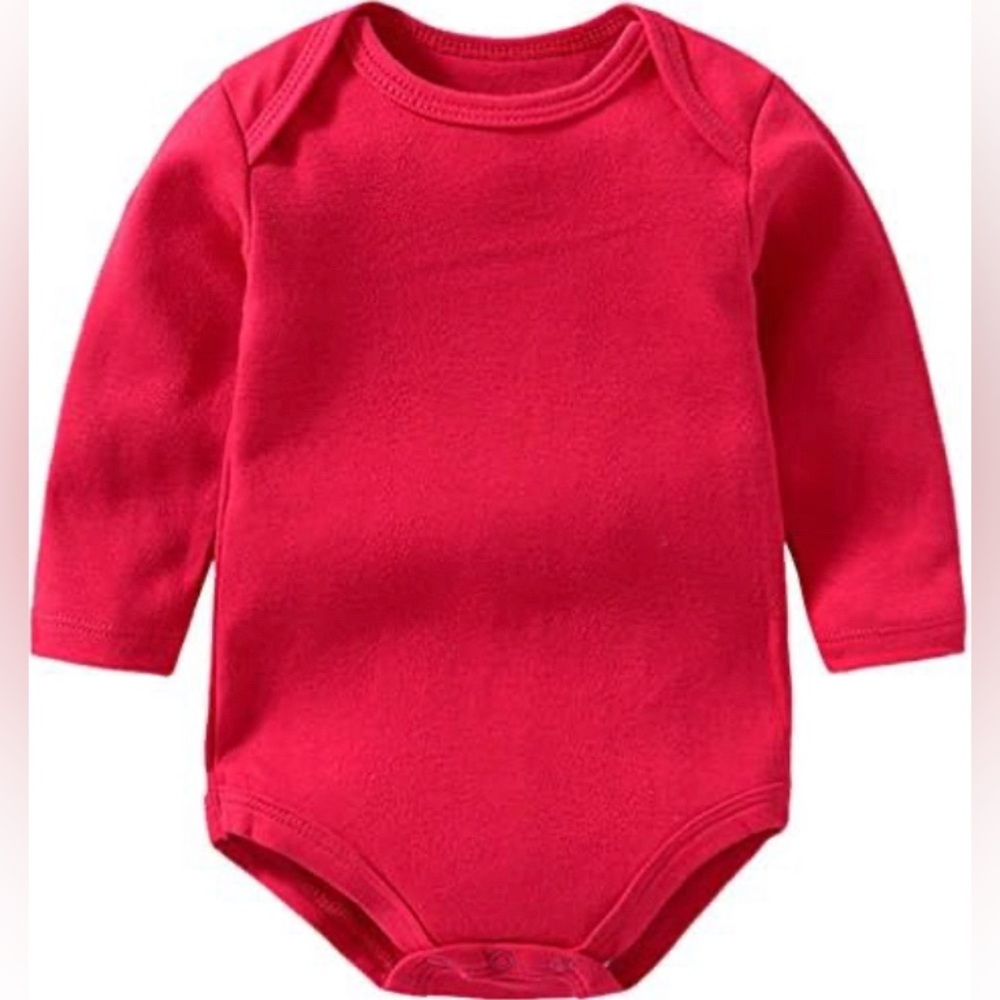 Red Long Sleeve Kids One Piece